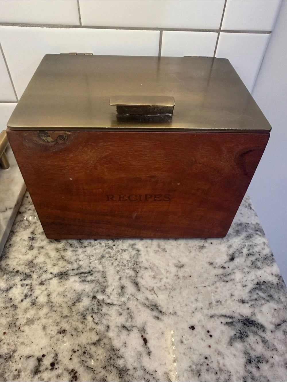 Wood Recipe Box